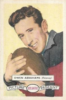 1958 Atlantic Petrol Stations Victorian League Stars #36 Owen Abrahams Front